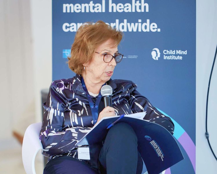 Η Διευθύντρια της Πρωτοβουλίας, Δρ Αναστασία Κουμούλα, συντονίζει το πάνελ για την πολιτισμική προσαρμογή πρακτικών σε διεθνές επίπεδο.